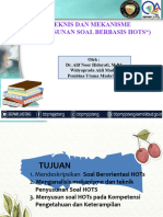 Teknis Dan Mekanisme Penyusunan Soal Hots-Uin WS