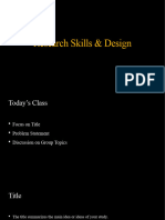 Research Skills & Design