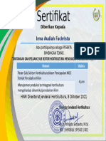 Sertifikat DPI3 Irma Audiah Fachrista