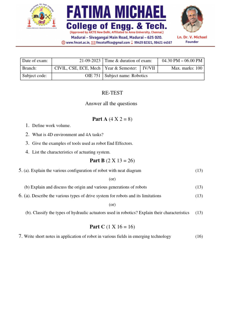 Robo Retest Pdf Robotics Robot