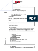 Formato Del Esquema para El Examen Final