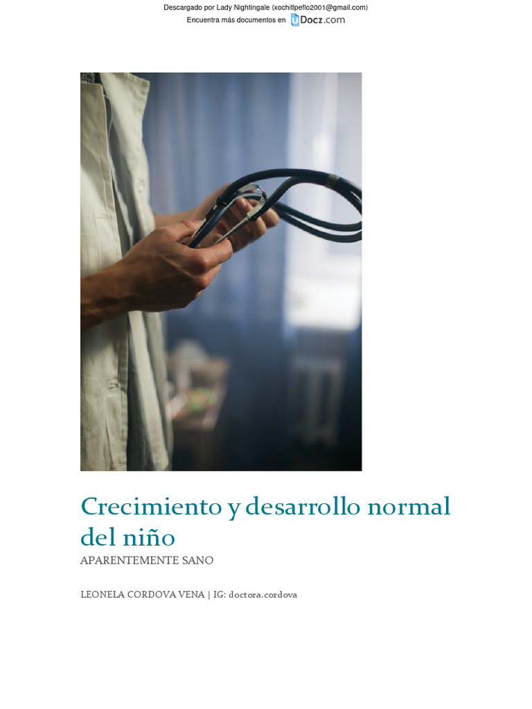 Crecimiento y Desarrollo Normal Del Nino | PDF
