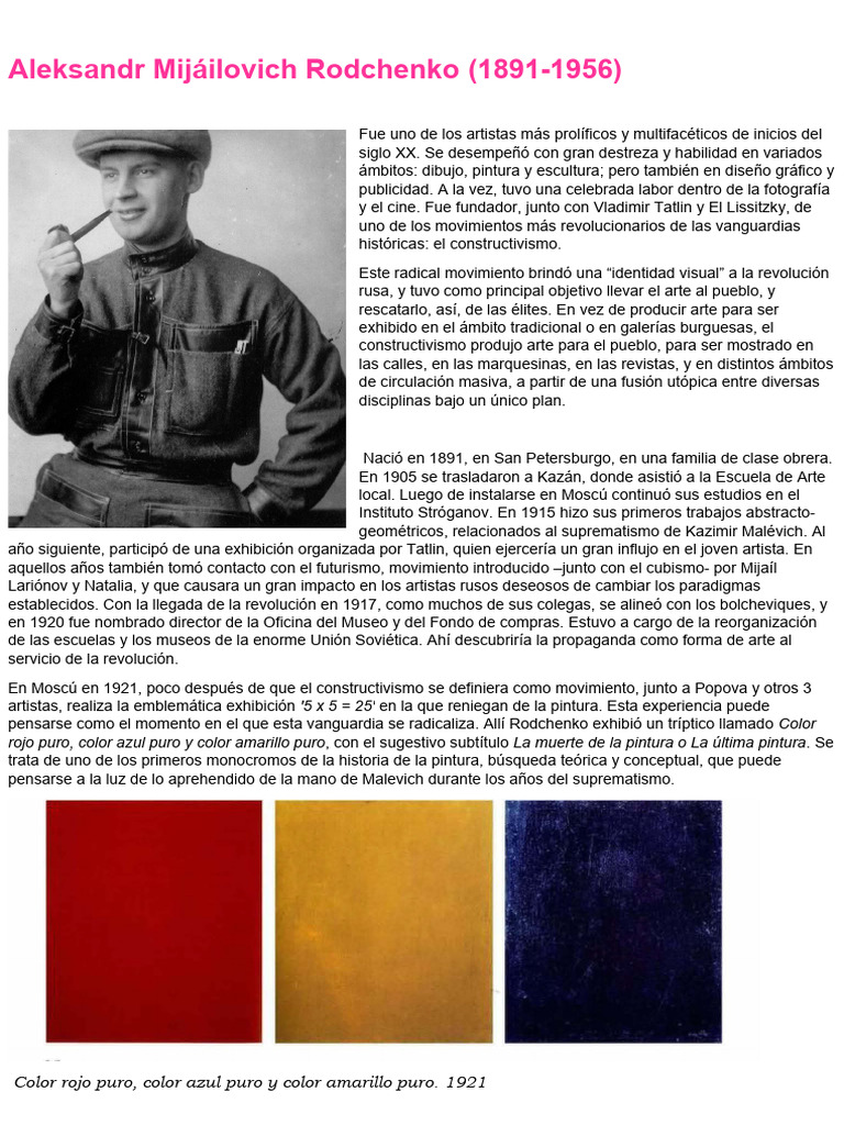 Aleksandr Mijáilovich Rodchenko | PDF