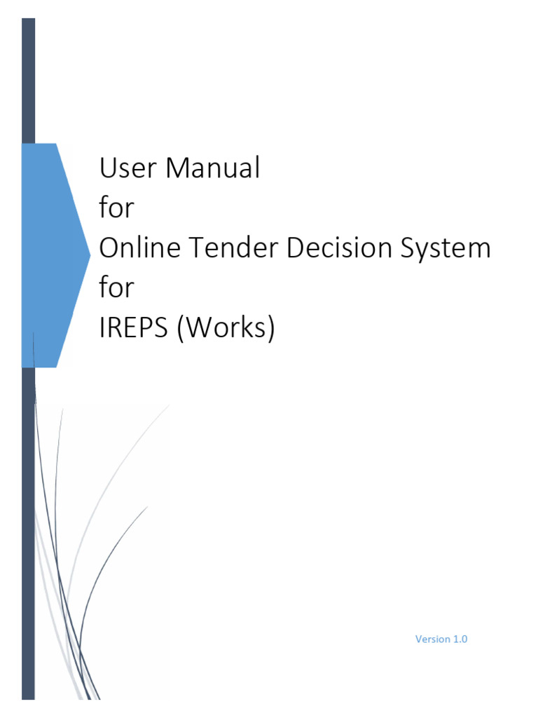 IREPS Online Tender Decision Manual | PDF