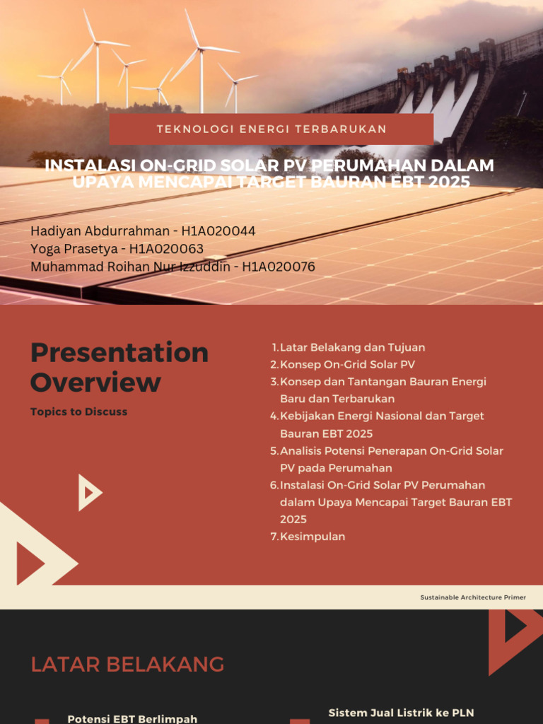 Instalasi OnGrid Solar PV Perumahan Dalam Upaya Mencapai Target Bauran
