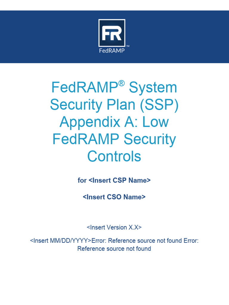 SSP Appendix A Low FedRAMP Security Controls | PDF
