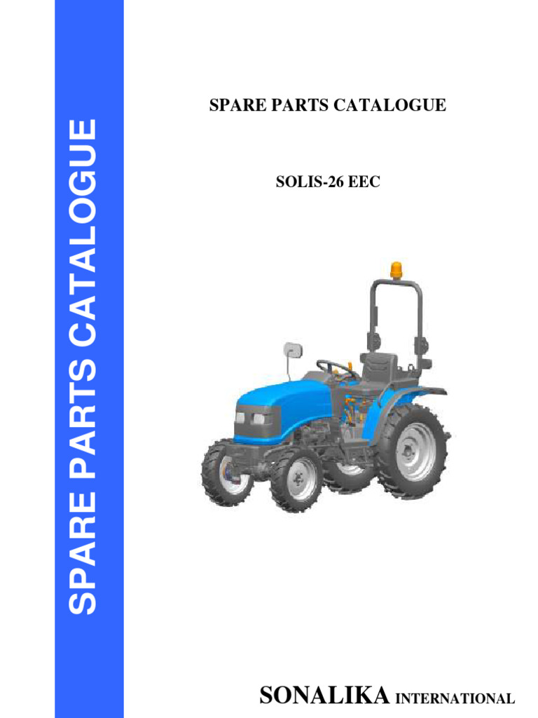Sonalika Solis 26 EEC Parts Catalog PDF