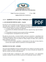 AULA 3 - Qualidade de Serviço (QoS) e Sinalização e Provisão de Recursos