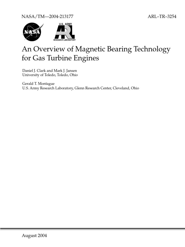 Overview of Bearing Technology Gor Gas Turbines PDF