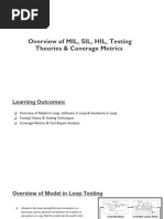 Overview of MIL, SIL, HIL, Testing Theories & Coverage Metrics