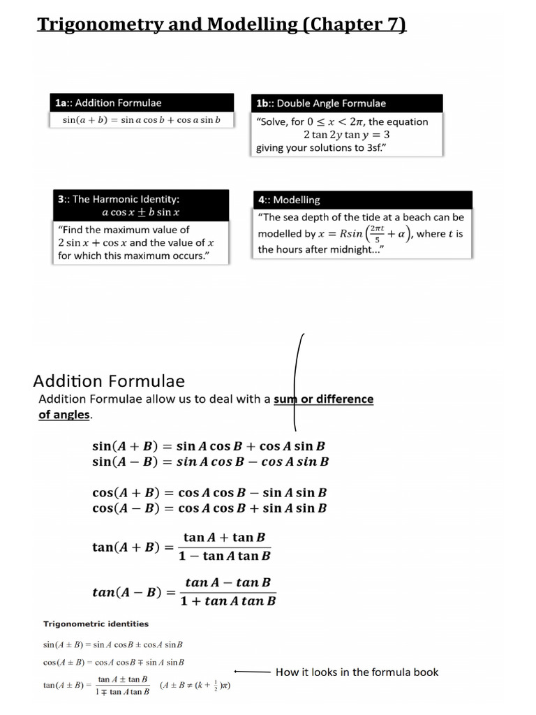 Chapter 7 - Trigonometry and Modelling P2 | PDF