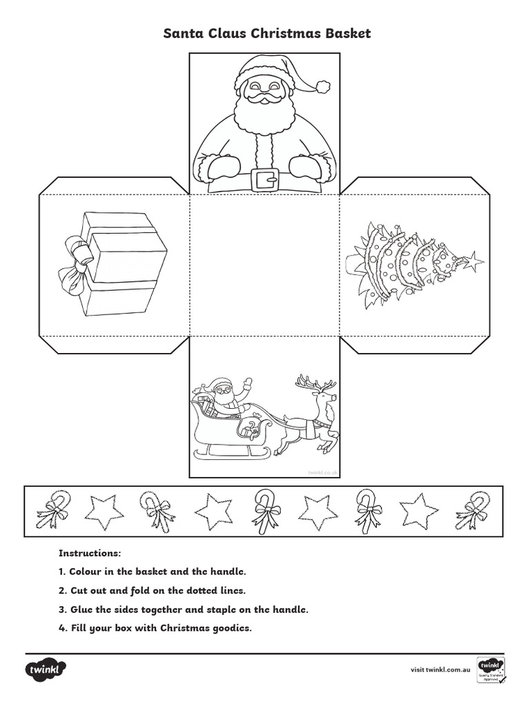 christmas basket craft | pdf