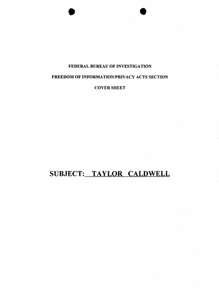 Caldwell Taylor Pt01 | PDF
