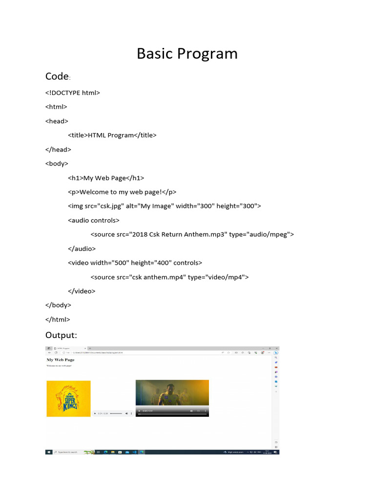 Basic Program | PDF