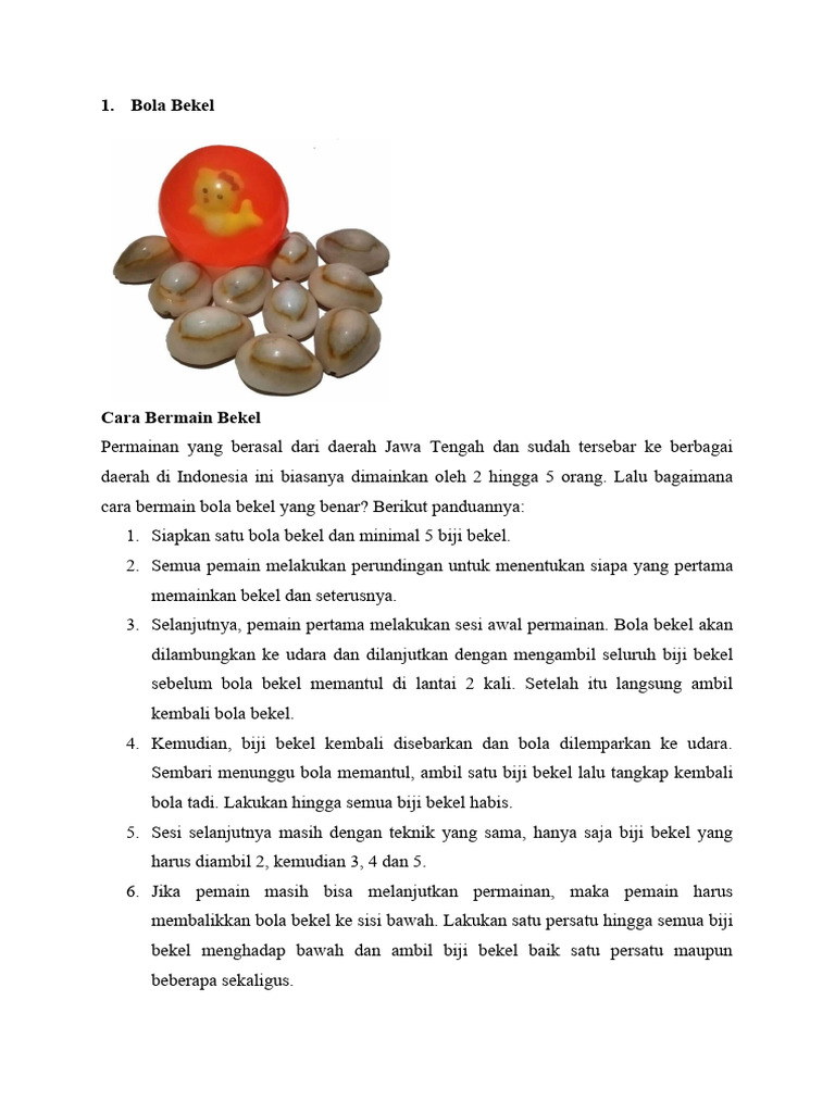 Permainan Zaman Dulu | PDF