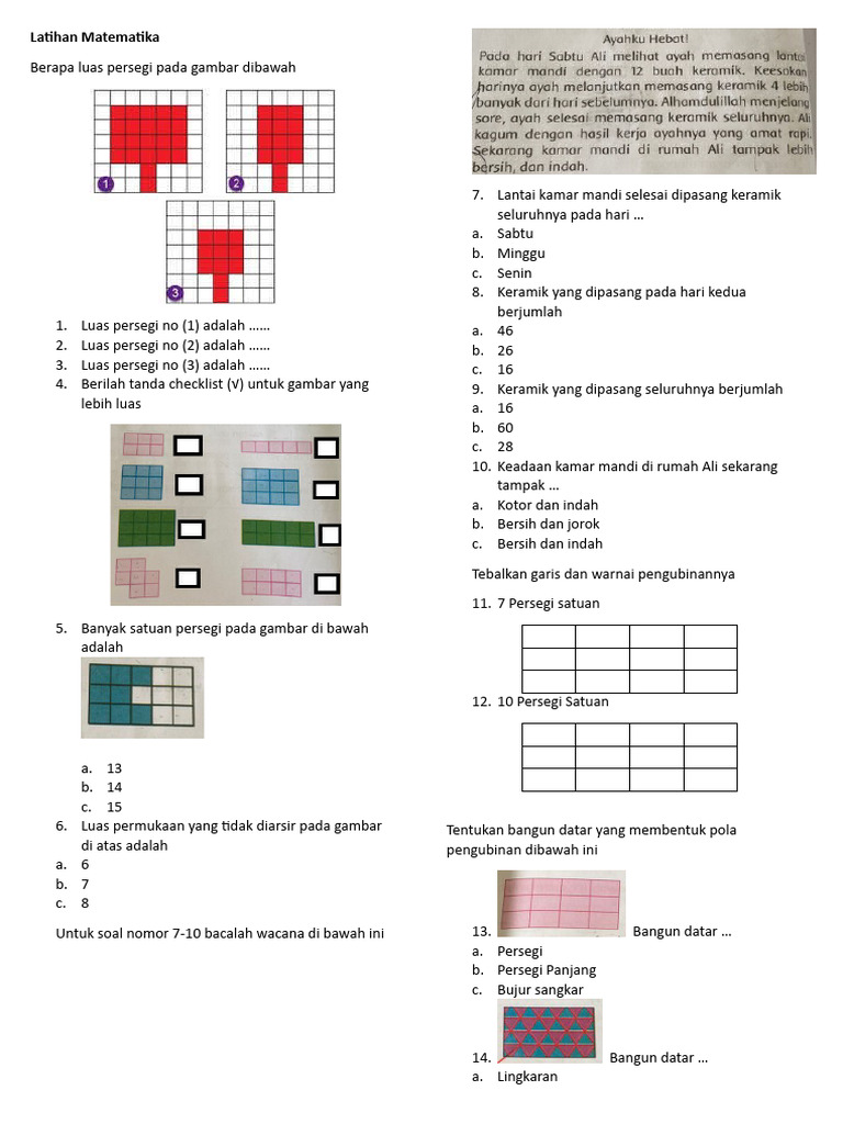 Latihan Soal Matematika Pdf
