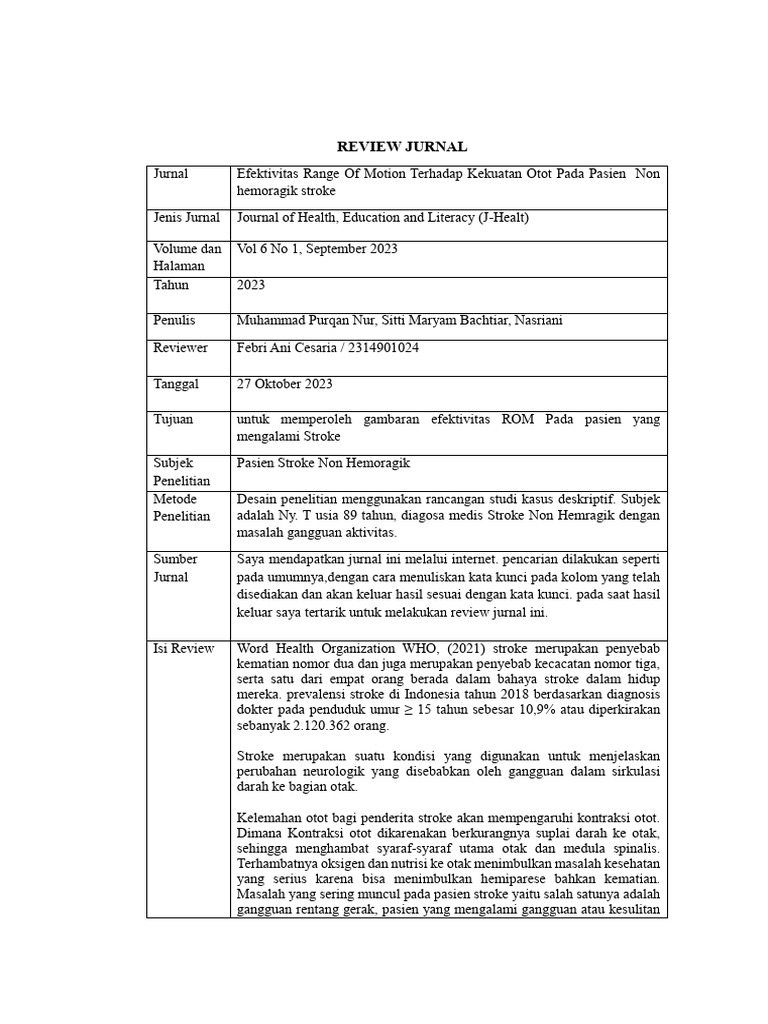 Review Jurnal SNH | PDF