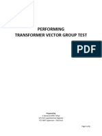 Performing Transformer Vector Group Test