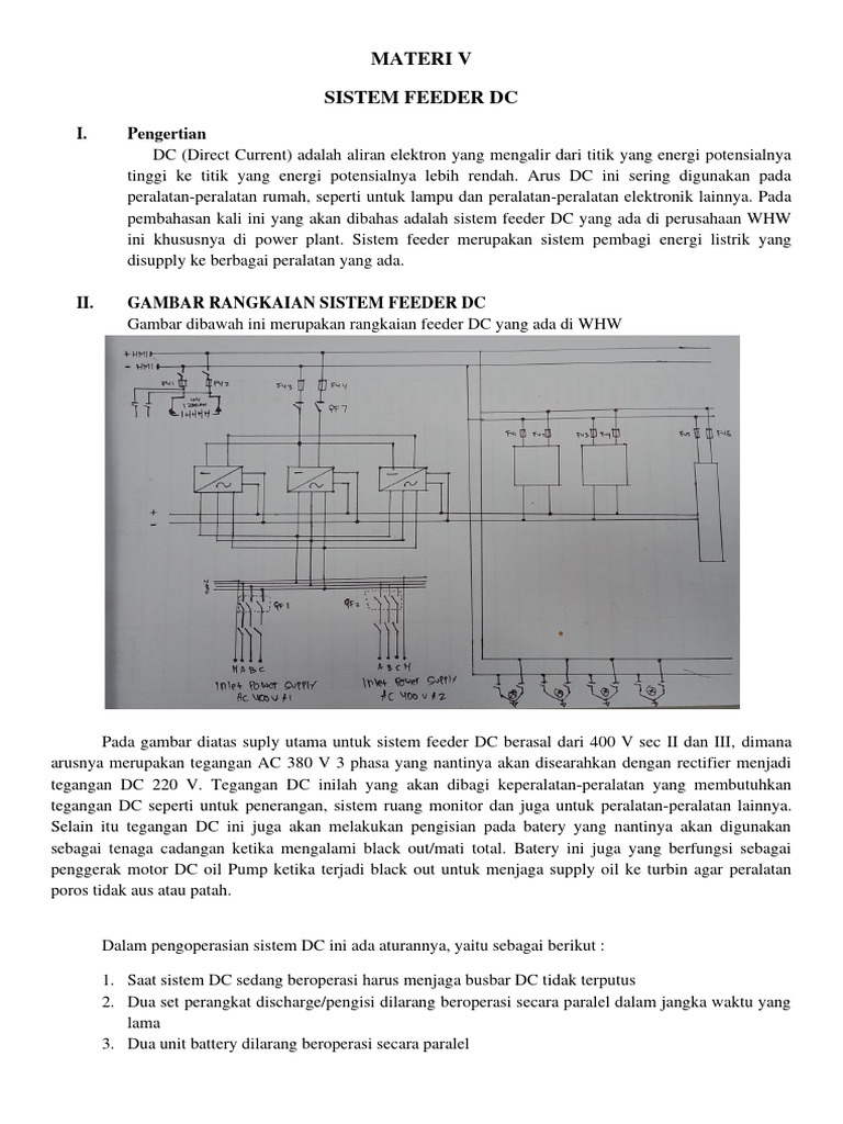 Sistem Feeder DC dan Pengoperasian Battery | PDF