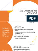 Dynamics 365 CRM COE Training - V1
