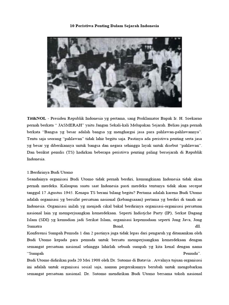 November historical events in Indonesia