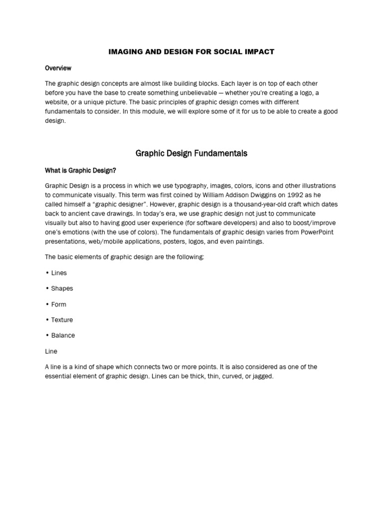 Imaging and Design For Social Impact | PDF