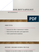 A School Boy's Apology - Pana, Gerald M. BSSE 3301