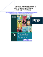 Cognitive Science An Introduction To The Study of Mind 3rd Edition Friedenberg Test Bank