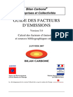 Guide Des Facteurs D'Emissions: Bilan Carbone Entreprises Et Collectivités