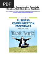 Business Communication Essentials Canadian 4th Edition Bovee Test Bank