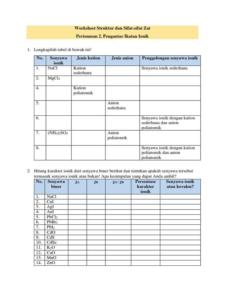 P2. Worksheet | PDF