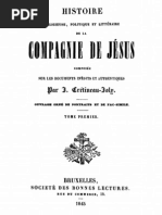 Histoire Religieuse Politique Et Litter a Ire de La Compagnie de Jesus (Tome 1)