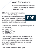 CH 1 Units and Dimensions Ques.