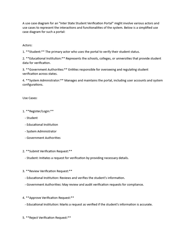 Student Verification Portal Guide | PDF