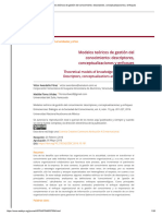 Modelos Teóricos de Gestión Del Conocimiento - Descriptores, Conceptualizaciones y Enfoques