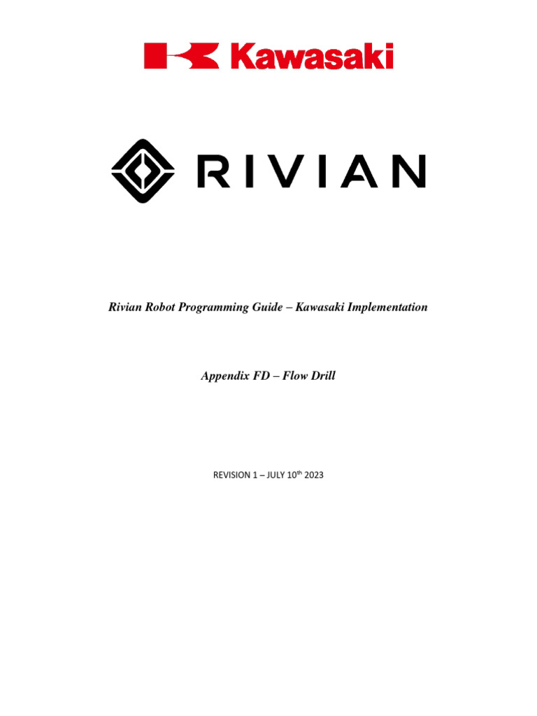 Kawasaki Programming Guide RIV0011 FD PDF Computing Computer