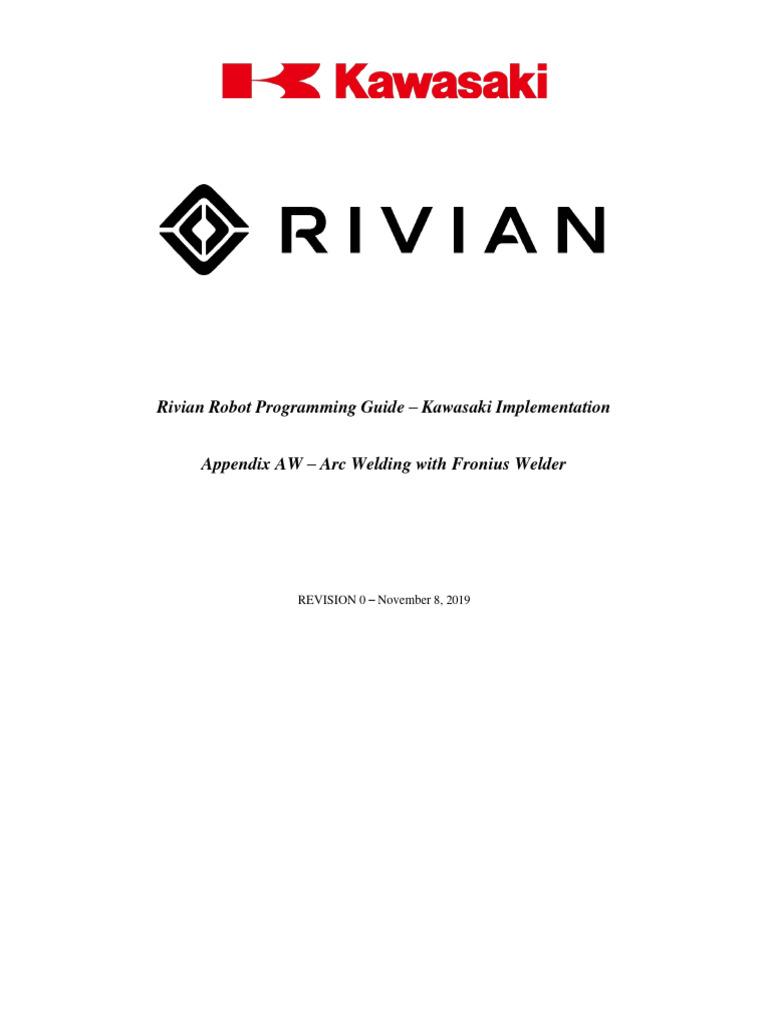 Kawasaki Programming Guide RIV0016 MIG PDF Welding Construction