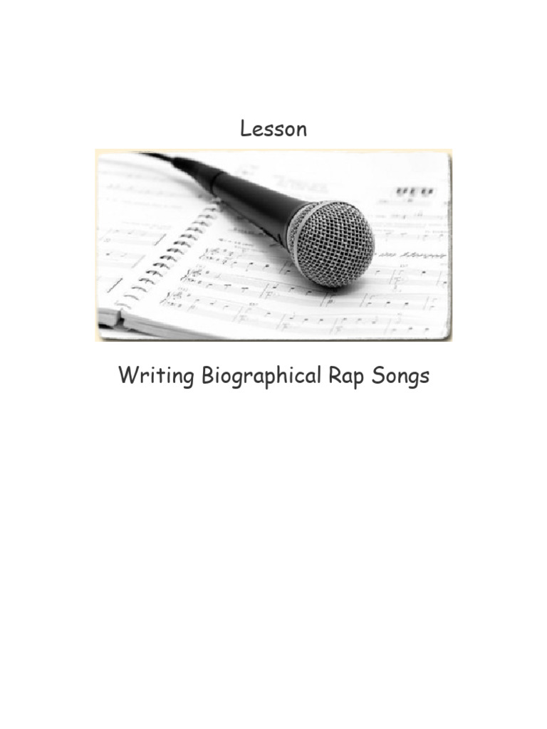 Biographical Rap Song Writing Guide | PDF | Rhyme | Rapping