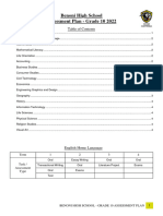 Benoni High School Grade 10 Assessment Plan