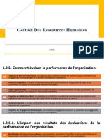 Partie 4 Les Fonctions Clés GRH - Comment Évolue Gestion de La Performance Pour L'organisation