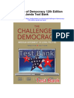 Challenge of Democracy 12th Edition Janda Test Bank