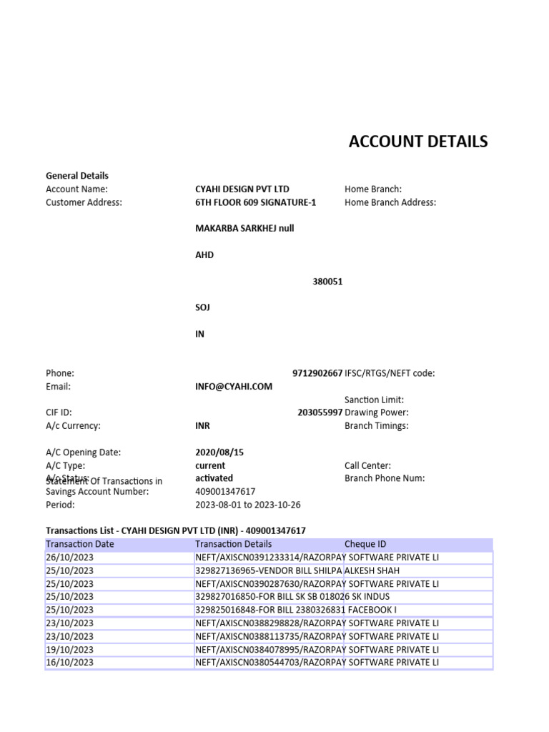 Business Account Transactions | PDF | Business | Financial Technology
