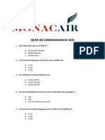 QCM de Connaissance Aos Ajana Mehdi