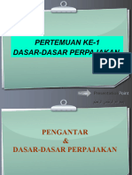 PERTEMUAN 1 DASAR-DASAR PERPAJAKAN Bag I