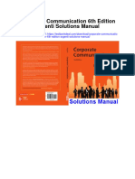 Corporate Communication 6th Edition Argenti Solutions Manual