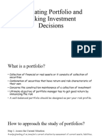 Evaluating Portfolio and Making Investment Decisions