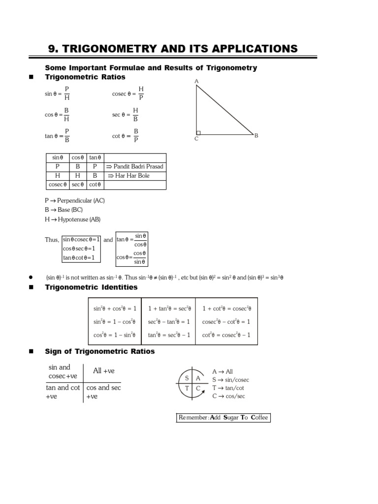 Trigonometry and Its Applications | PDF | Trigonometric Functions ...