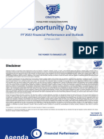 Opportunity Day: FY'2022 Financial Performance and Outlook