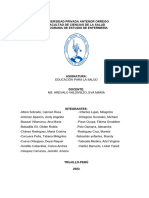 Informe Grupal Sesiones Educativas