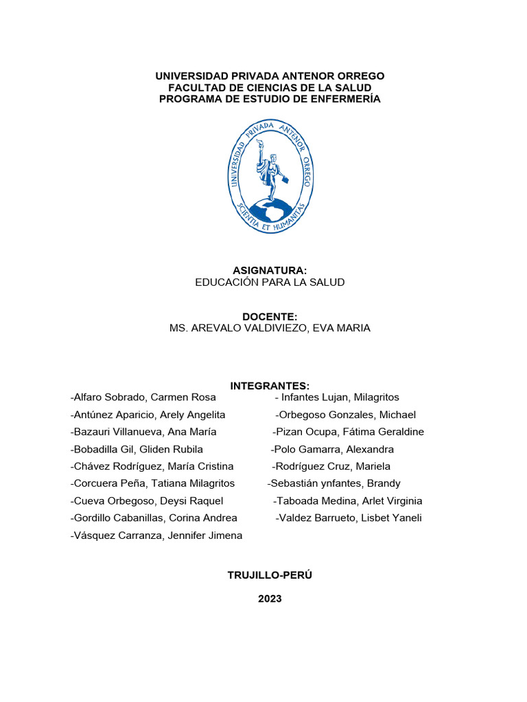 Sesiones Educativas en Salud Adolescente PDF Aprendizaje  